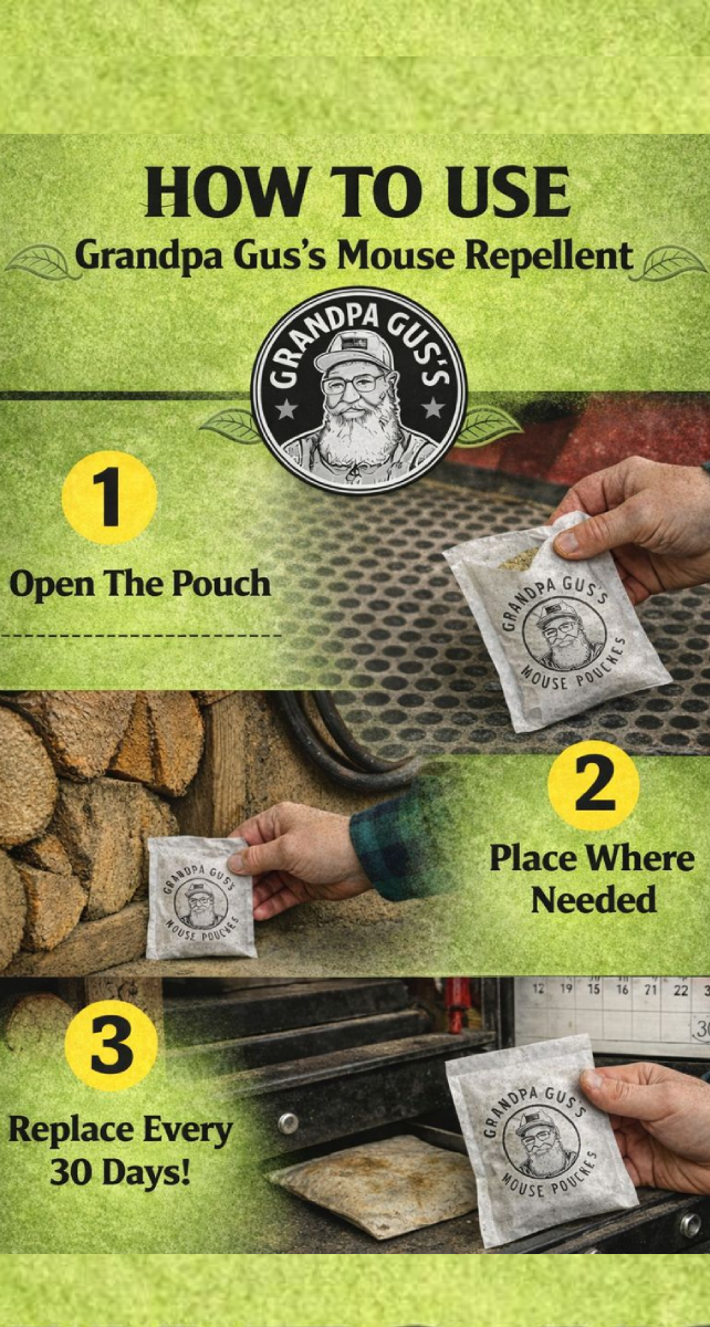 how to use Grandpa Gus's Mouse Repellant